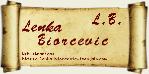 Lenka Biorčević vizit kartica